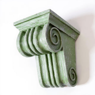 Scroll Drapery Bracket Wall Bracket - 6-inch — Mossy Green finish