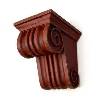 Scroll Drapery Bracket Wall Bracket - 6-inch — Rust finish