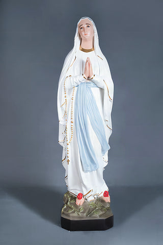 Our Lady Of Lourdes Statue - 36-inch - Realistic Color - Hand-Painted