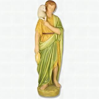 Shepherd with Sheep 41-inch Nativity Statue - 41-inch - Realistic Color - Hand-Painted