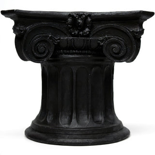 Colossal Ionic Table Base — Dusted Black finish