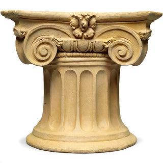 Colossal Ionic Table Base — Dusted Sand finish