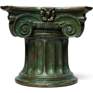 Colossal Ionic Table Base — Green Bronze finish