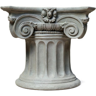 Colossal Ionic Table Base — Limestone finish