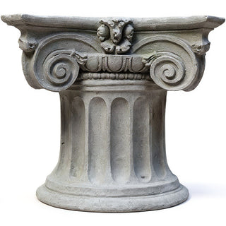 Colossal Ionic Table Base — Old Stone finish