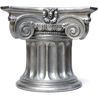 Colossal Ionic Table Base — Silver finish