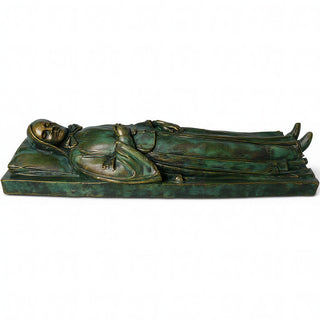 Saint Frances Xavier Cabrini in Repose Statue — Green Bronze finish