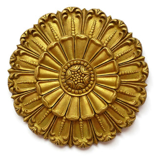 Tulip Medallion Wall Plaque — Antique Gold finish