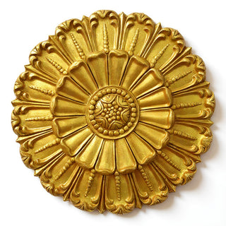 Tulip Medallion Wall Plaque — Deep Gold finish