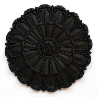 Tulip Medallion Wall Plaque — Flat Black finish