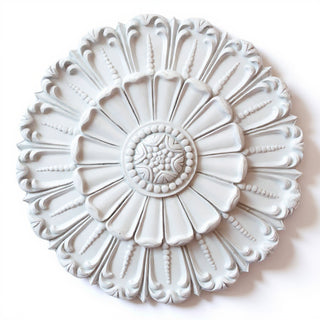 Tulip Medallion Wall Plaque — Flat White finish