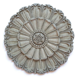 Tulip Medallion Wall Plaque — Limestone finish