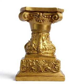 Cherub Pedestal - 14-inch — Antique Gold finish