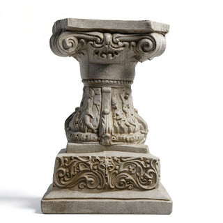Cherub Pedestal - 14-inch — Antique Stone finish