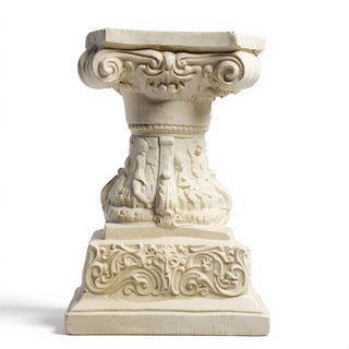 Cherub Pedestal - 14-inch — Antique White finish