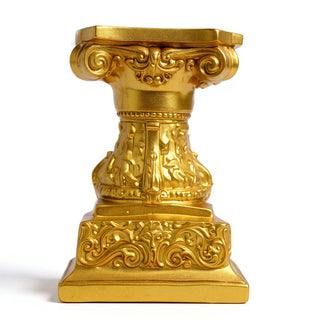 Cherub Pedestal - 14-inch — Deep Gold finish