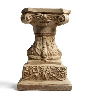 Cherub Pedestal - 14-inch — Gothic Stone finish