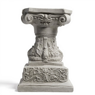 Cherub Pedestal - 14-inch — Limestone finish