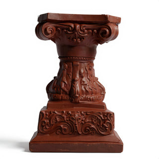 Cherub Pedestal - 14-inch — Rust finish
