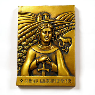 Saint Martin of Tours Wall Plaque — Antique Gold finish
