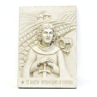 Saint Martin of Tours Wall Plaque — Antique White finish