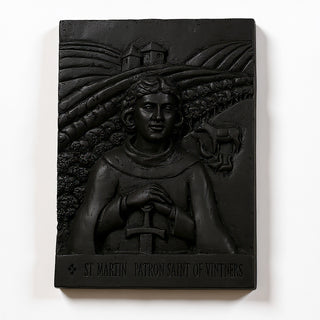 Saint Martin of Tours Wall Plaque — Dusted Black finish