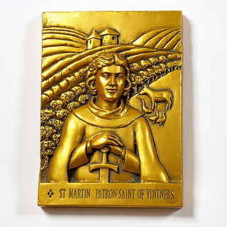 Saint Martin of Tours Wall Plaque — Deep Gold finish