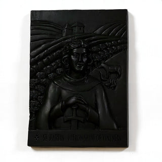 Saint Martin of Tours Wall Plaque — Flat Black finish