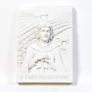 Saint Martin of Tours Wall Plaque — Flat White finish