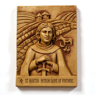 Saint Martin of Tours Wall Plaque — Gothic Stone finish