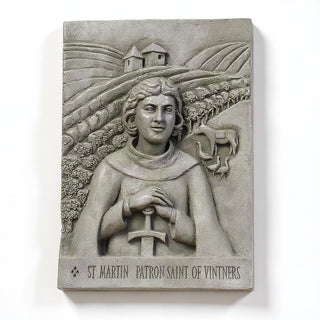 Saint Martin of Tours Wall Plaque — Limestone finish