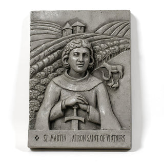 Saint Martin of Tours Wall Plaque — Old Stone finish
