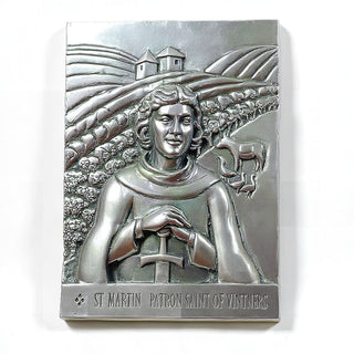 Saint Martin of Tours Wall Plaque — Silver finish