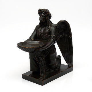 Angel with Dish Statue - 19-inch — Iron finish