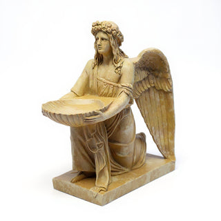 Angel with Dish Statue - 19-inch — Museum Terracotta finish
