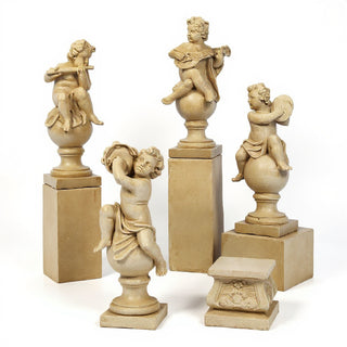 Four Musical Cherubs Statue - 39-inch — Museum Terracotta finish