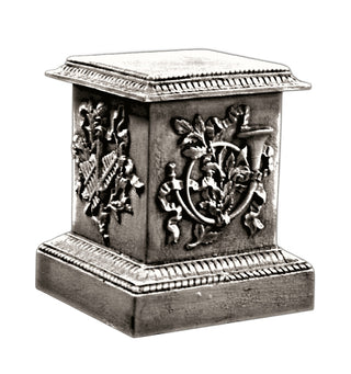 Decorative Horn Pedestal Statue - 23-inch