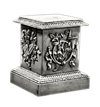 Decorative Horn Pedestal Statue - 23-inch