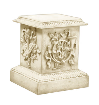 Decorative Horn Pedestal Statue - 23-inch