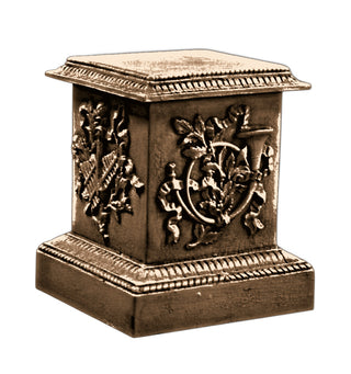 Decorative Horn Pedestal Statue - 23-inch