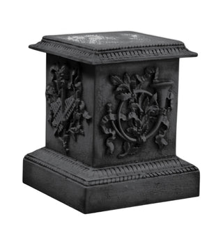 Decorative Horn Pedestal Statue - 23-inch