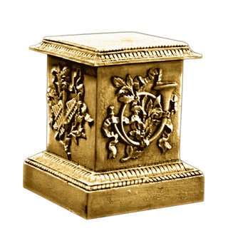 Decorative Horn Pedestal Statue - 23-inch