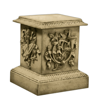 Decorative Horn Pedestal Statue - 23-inch
