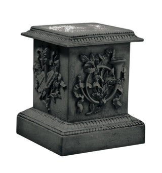 Decorative Horn Pedestal Statue - 23-inch