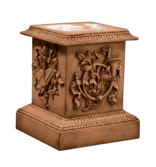 Decorative Horn Pedestal Statue - 23-inch