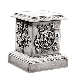 Decorative Horn Pedestal Statue - 23-inch