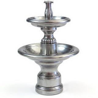 Balustrade Two Tier Fountain - 56-inch — Antique Silver finish