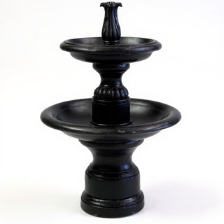 Balustrade Two Tier Fountain - 56-inch — Dusted Black finish