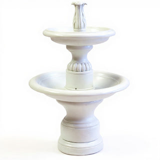 Balustrade Two Tier Fountain - 56-inch — Flat White finish