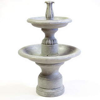 Balustrade Two Tier Fountain - 56-inch — Limestone finish